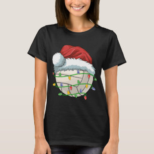 Camiseta Bola de Voleibol de Natal Santa Hemorragia Ligeira