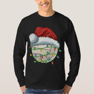 Camiseta Bola de Voleibol de Natal Santa Hemorragia Ligeira