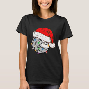 Camiseta Bola de Voleibol Santa Hat Esportes Engraçados Xm
