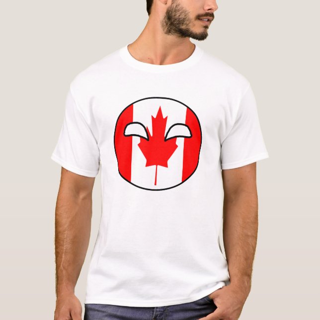 Camiseta Bola do país de Canadá (Frente)