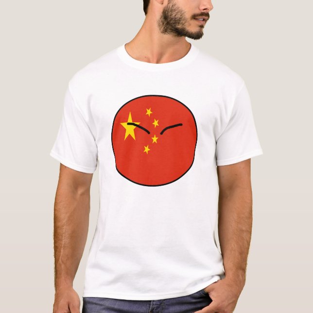 Camiseta Bola do país de China (Frente)