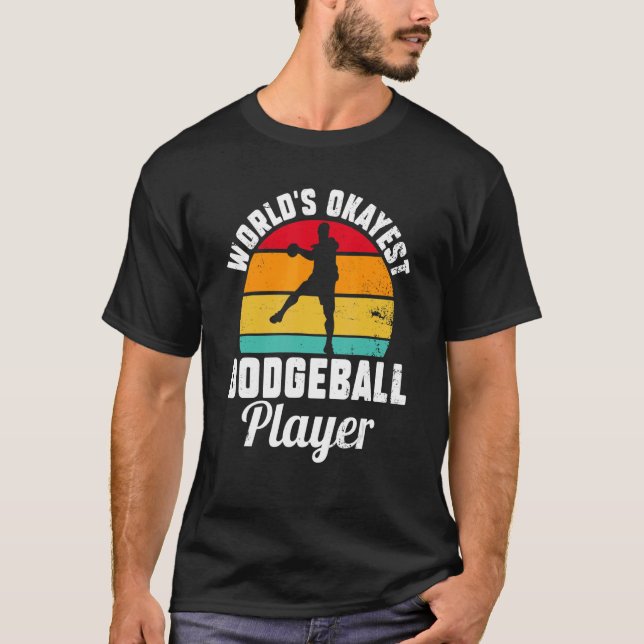 Camiseta Bola do Retro Dodgeball mais Okayest do mundo (Frente)