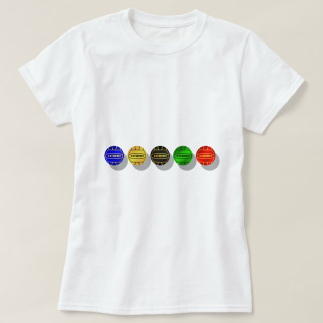 Camiseta Bola dos jogadores do pólo aquático e dos (Frente do Design)