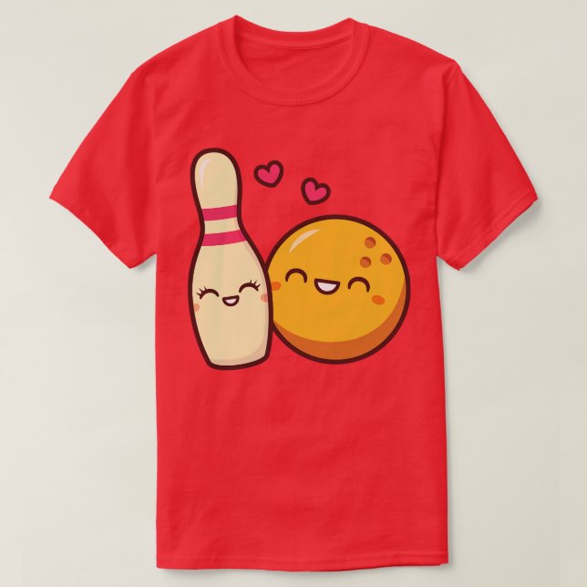 Camiseta Bola E Pinto De Boliche De Amor (Frente do Design)