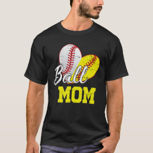 Camiseta Bola Engraçada Mamãe Softball Beisebol Presente Pa