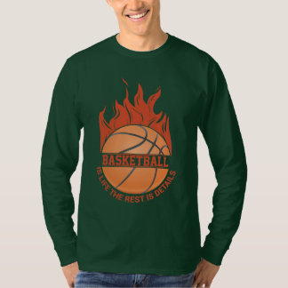 Camiseta Bola Flamejante Basquete É Vida