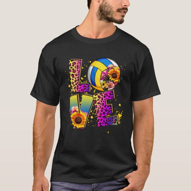 Camiseta Bola Floral de Voleibol Correspondente (Frente)
