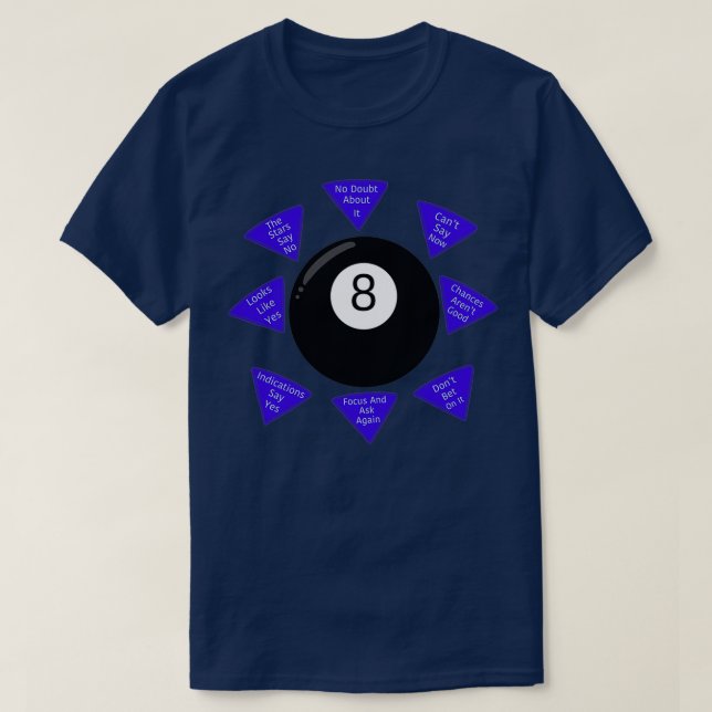 Camiseta Bola Magic 8 (Frente do Design)