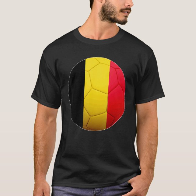 Camiseta Bola Nacional do Futebol Bélgica Bandeira do futeb (Frente)