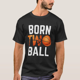 Camiseta Bola nascer Dois Basquete, 2 Anos, Parte De Aniver