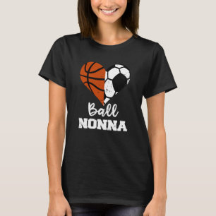 Camiseta Bola Nonna Coração Engraçado Futebol Basquetebol N