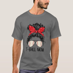 Camiseta Bola T Ball Baseball Mãe Vida Leopardo Mensagem Bu