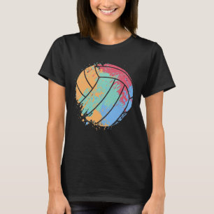 Camiseta Bola Verde Azul De Voleibol Para Crianças