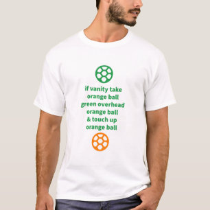 Camiseta Bola Verde Toca Maneiras da Bola Laranja