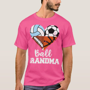 Camiseta Bola Vovó Engraçado Futebol de Futebol Basquete de