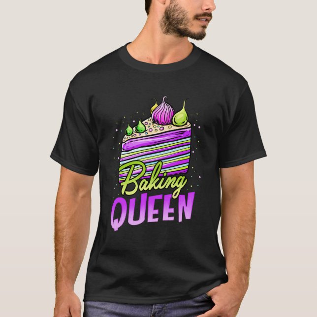 Camiseta Bolachas e biscoitos de Cupcake de rainha (Frente)