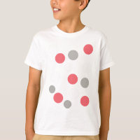 Bolas Círculos Padrão Cinza Branco Coral Rosa