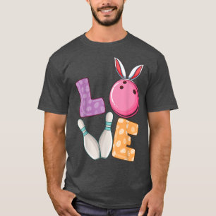 Camiseta Bolas de boliche e cavilhas Orelhas de coelho Pásc