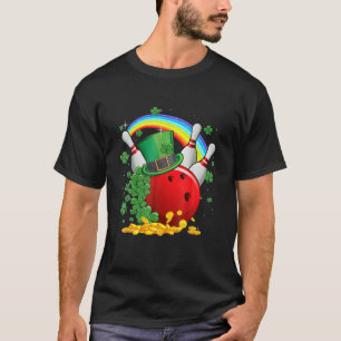 Camiseta Bolas de boliche irlandesas Shamrock Leprechaun Ru
