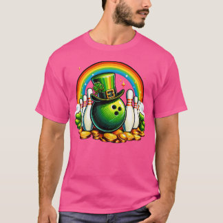 Camiseta Bolas de boliche irlandesas Shamrock Leprechaun Ru
