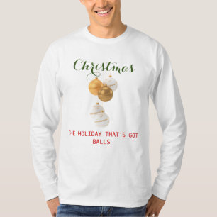 Camiseta Bolas de Natal Engraçadas