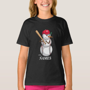 Camiseta Bolas de Neve de Beisebol com Nome Personalizado N