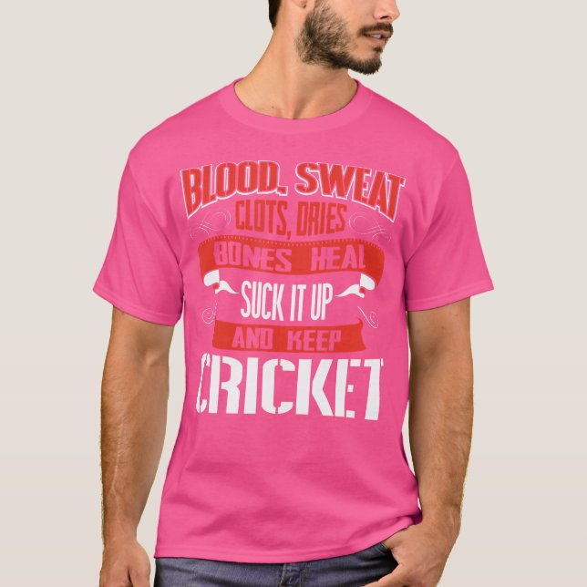Camiseta Bolas de sangue para secar e manter o críquete (Frente)