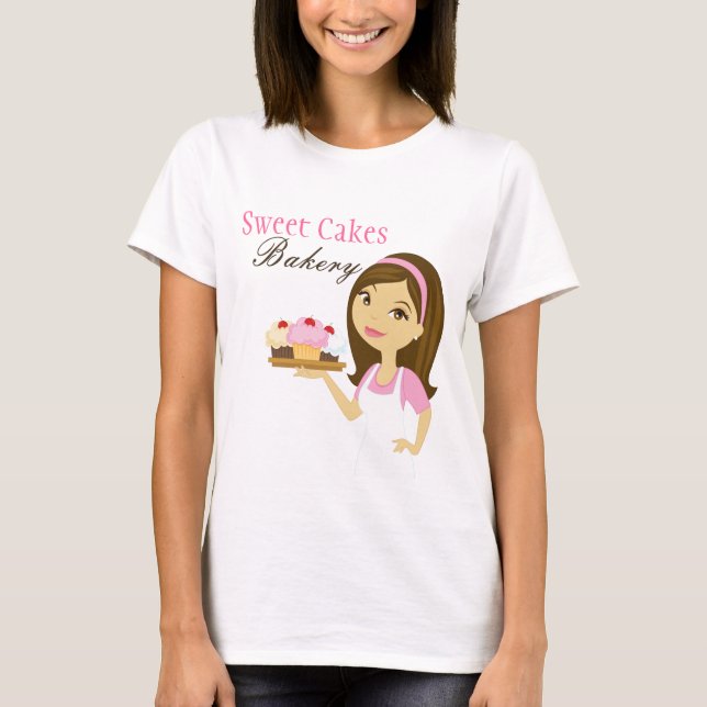 Camiseta Bolas de Taça Brunette Baker com T-Shirt Bakery (Frente)