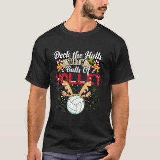 Camiseta Bolas De Volley Funny Voleibol Ugly Xmas