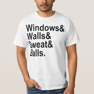 Camiseta Bolas do suor das paredes de Windows