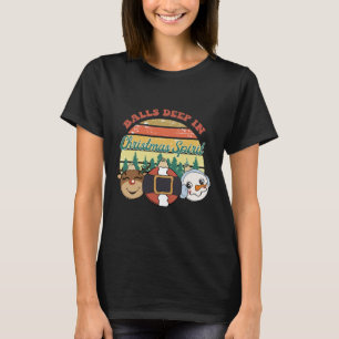Camiseta Bolas Profundo Em Natais vintages De Espírito De N