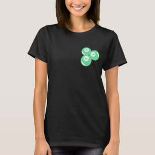 Camiseta Bolas Verde-azuladas Número da Sorte 9
