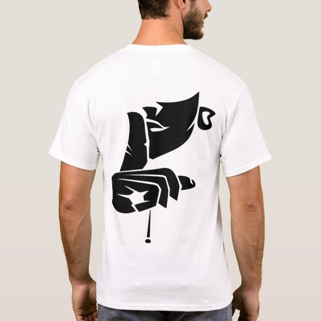 Camiseta Bold Abstract Hand Art Men’s Back Print T-Shirt (Verso)