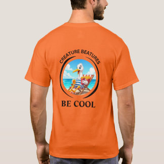 Camiseta bold Cartoon dressed up cheeky Seagull – Be Cool