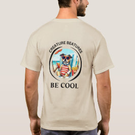 Camiseta bold Cartoon dressed up chilled dog – Be Cool