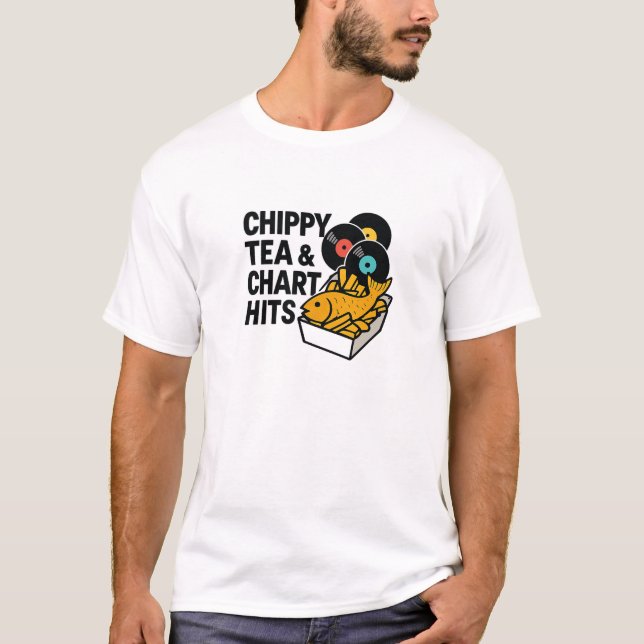 Camiseta Bold Chippy Vinyl Pop Culture Quote (Frente)