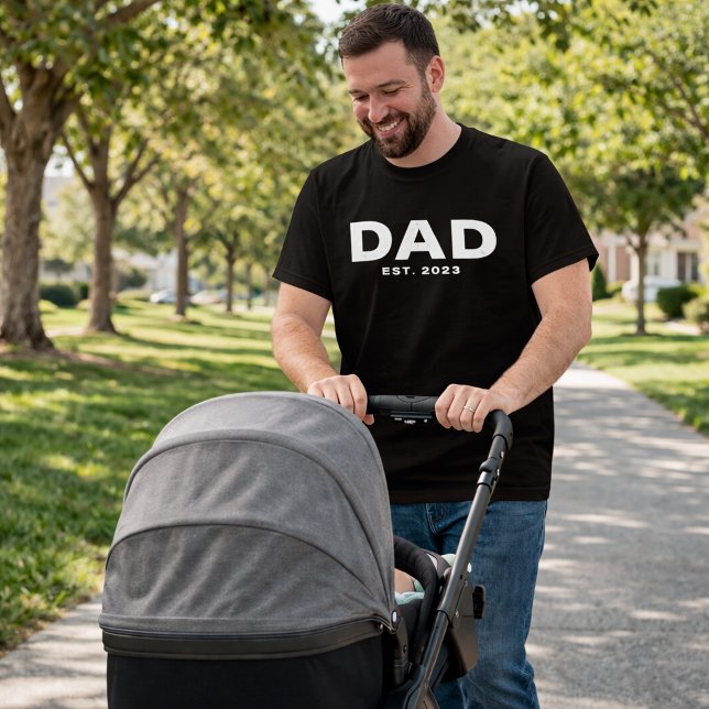 Camiseta Bold Dad Established New Dad T-Shirt (Criador carregado)