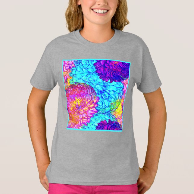 Camiseta Bold e Linda Arte de Padrões Florais (Frente)