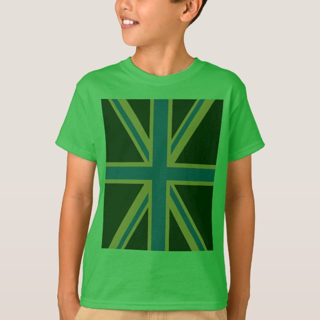 Camiseta Bold Forest Green Union Jack (Frente)