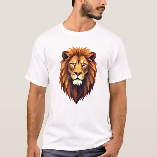 Camiseta Bold Geométrico Leão de Arte (Frente)