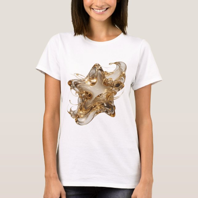 Camiseta Bold Gold ESTRELA DORADA Design Personalizado (Frente)