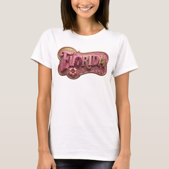 Camiseta Bold Gold FLORIDA Statement (Frente)