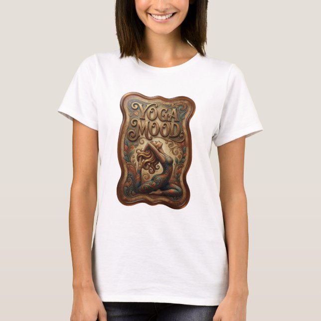 Camiseta Bold Gold YOGA MOOD Design (Frente)