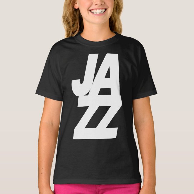 Camiseta Bold Jazz Music logo design (Frente)