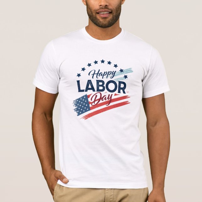 Camiseta Bold Labor Day Typography T-Shirt Design (Frente)