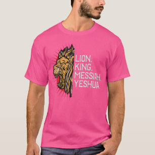 Camiseta Bold Lion King Messias Jesus Cristão Religioso Y