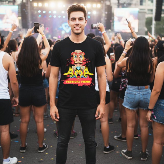 Camiseta Bold Multicolor Tribal Totem Mask Customizable (Criador carregado)