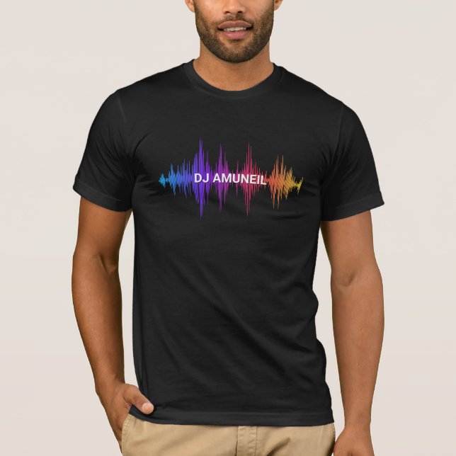 Camiseta Bold Music Waves DJs multicolorido, áudio (Frente)