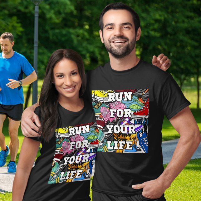 Camiseta Bold Pop Art Runner Jogger (Criador carregado)