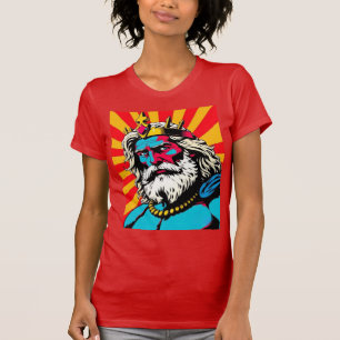 Camiseta Bold Pop Art Zeus - Ilustração Colorida de Deus Gr